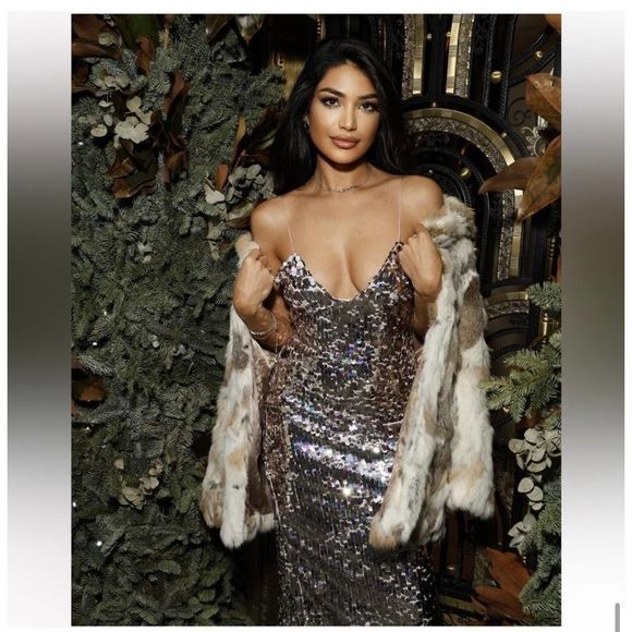 STRAPPY SEQUIN DRESS SILVER SIZE SMALL 9373/567 027/223 - Picture 6 of 12